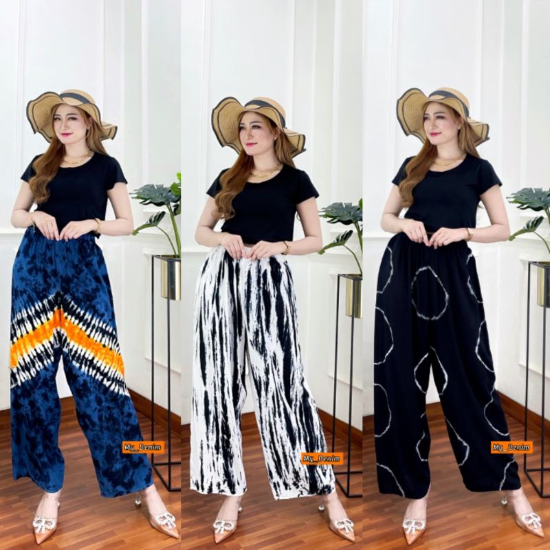 CELANA SANTAI / CELANA TIDUR TIE DYE BAHAN ADEM