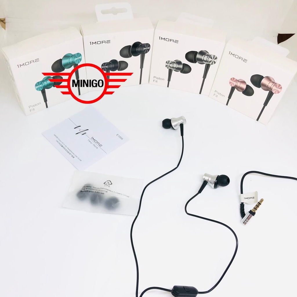 MURAH LEBAY 1More E1009 Piston Fit In-Ear earphone EARPHONE METAL 1More Piston Fit Super Bass + Packing Original