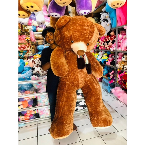 Boneka Teddy Bear FLUFFY PLUFY TELAPAK PREMIUM 1.8Meter Label SNI