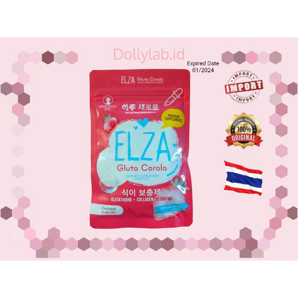 ELZA COLLAGEN GLUTA CORALA ISI 60 CAPSULE DIJAMIN ORIGINAL/SUPLEMEN/COLLAGEN BY PRECIOUS SKIN