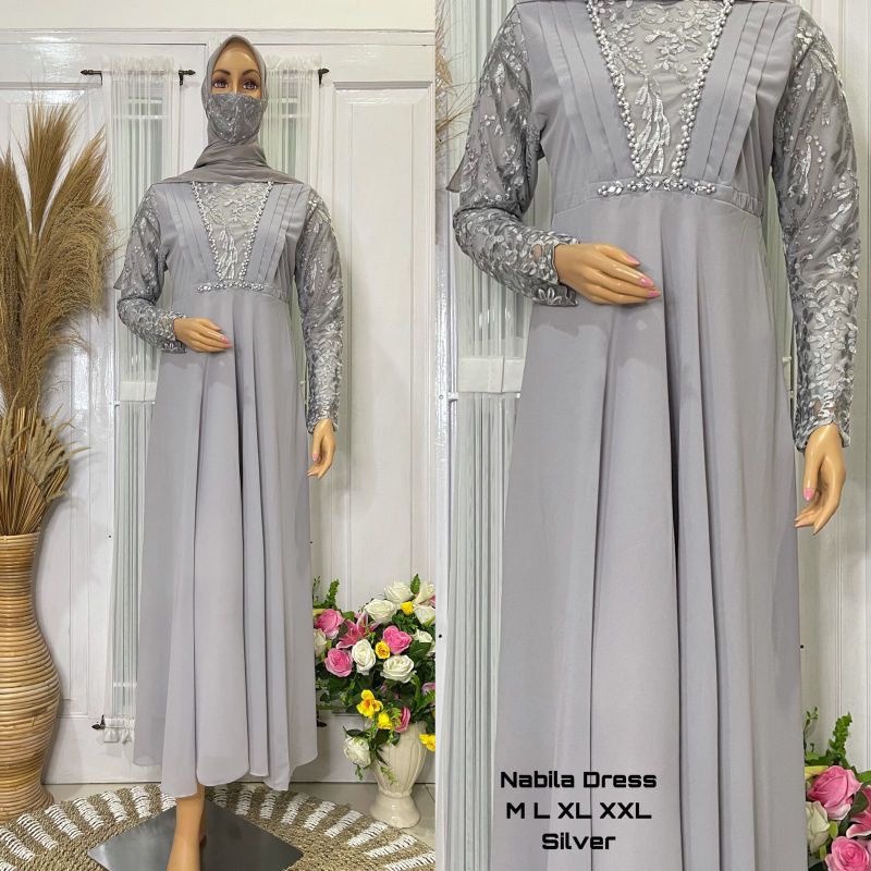 baju gaun/gaun pengantin -gaun formal-gaun wisuda-baju miluslim-gamis wanita muslim-gamis pengajian wedding dress