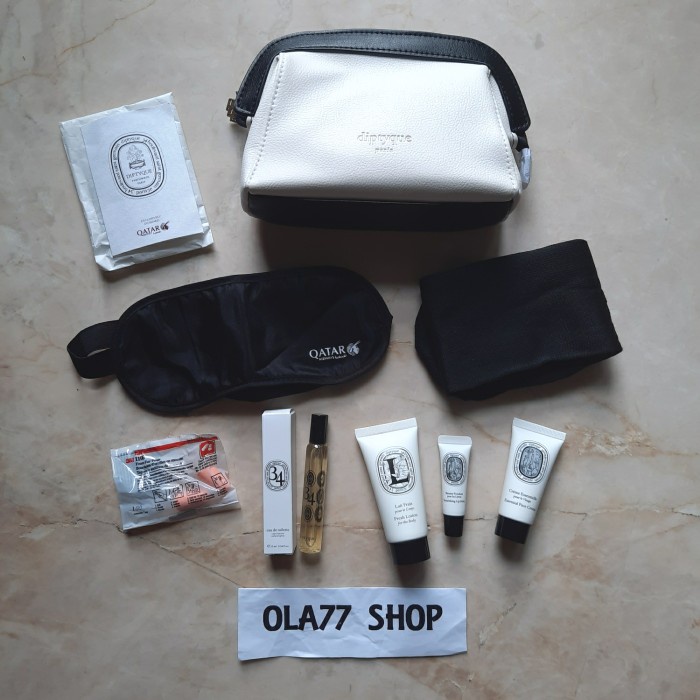 Travel Kit Pesawat Penerbangan Diptyque Qatar Airways Amenity Kits