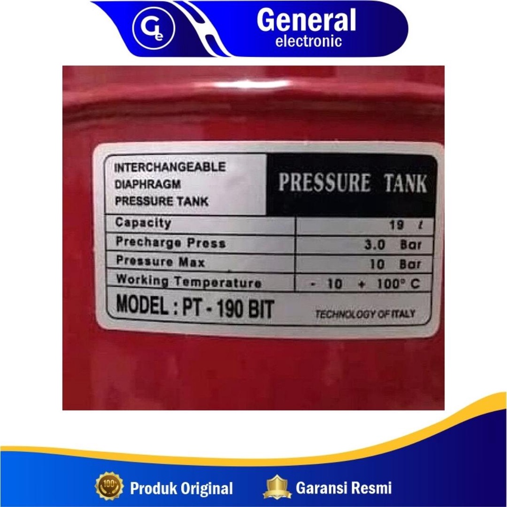 Tabung Pompa Air SHIMIZU PT-190 BIT