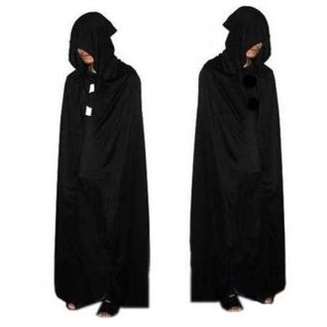 jubah hitam halloween death reaper satan iblis vampir dracula cloak
