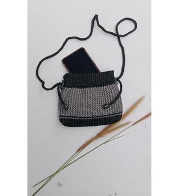 Untuk Anda--Terbaru... Fasmina Rajut Tas Hp Selempang Rajut Serut/ slingbag