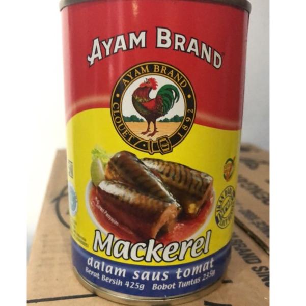 

✨SHOPEE MALL✨ Ayam Brand Mackerel / Sarden Ayam Brand in Tomato Sauce 429gr 