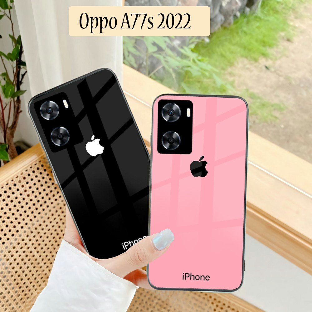 Softcase Glass Oppo A77s 2022 Oppo A57 2022 [K206] - Softcase Mirror - Softcase Kaca Oppo A77s - Sof