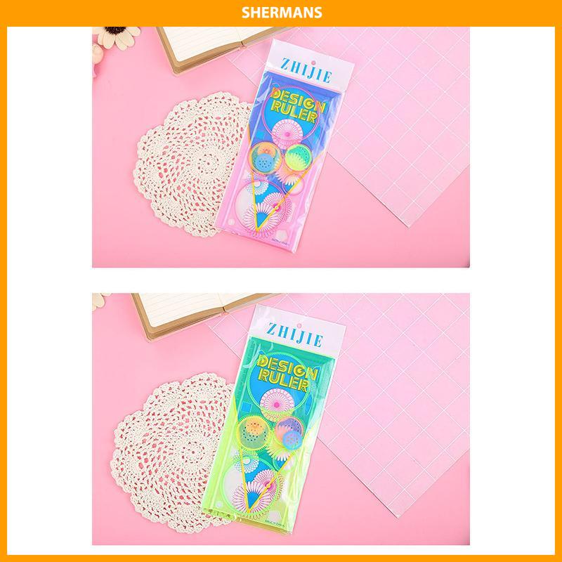 

[Ready Stock❤️]Penggaris Rotary Penggaris Bunga Pattern Spirograph sherman