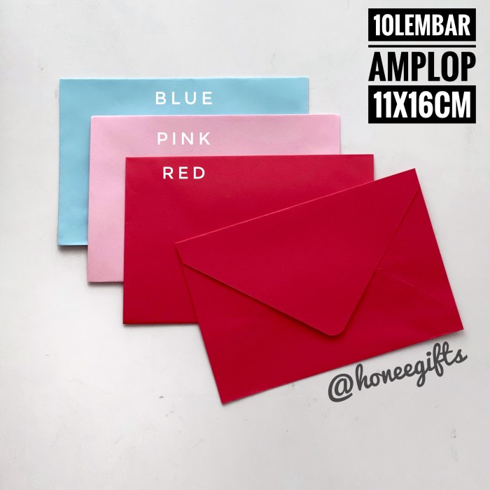 

Cuci Gudang Amplop Warna Baronial Envelope Colorful Red Pink Baby Blue Postcard Bergaransi