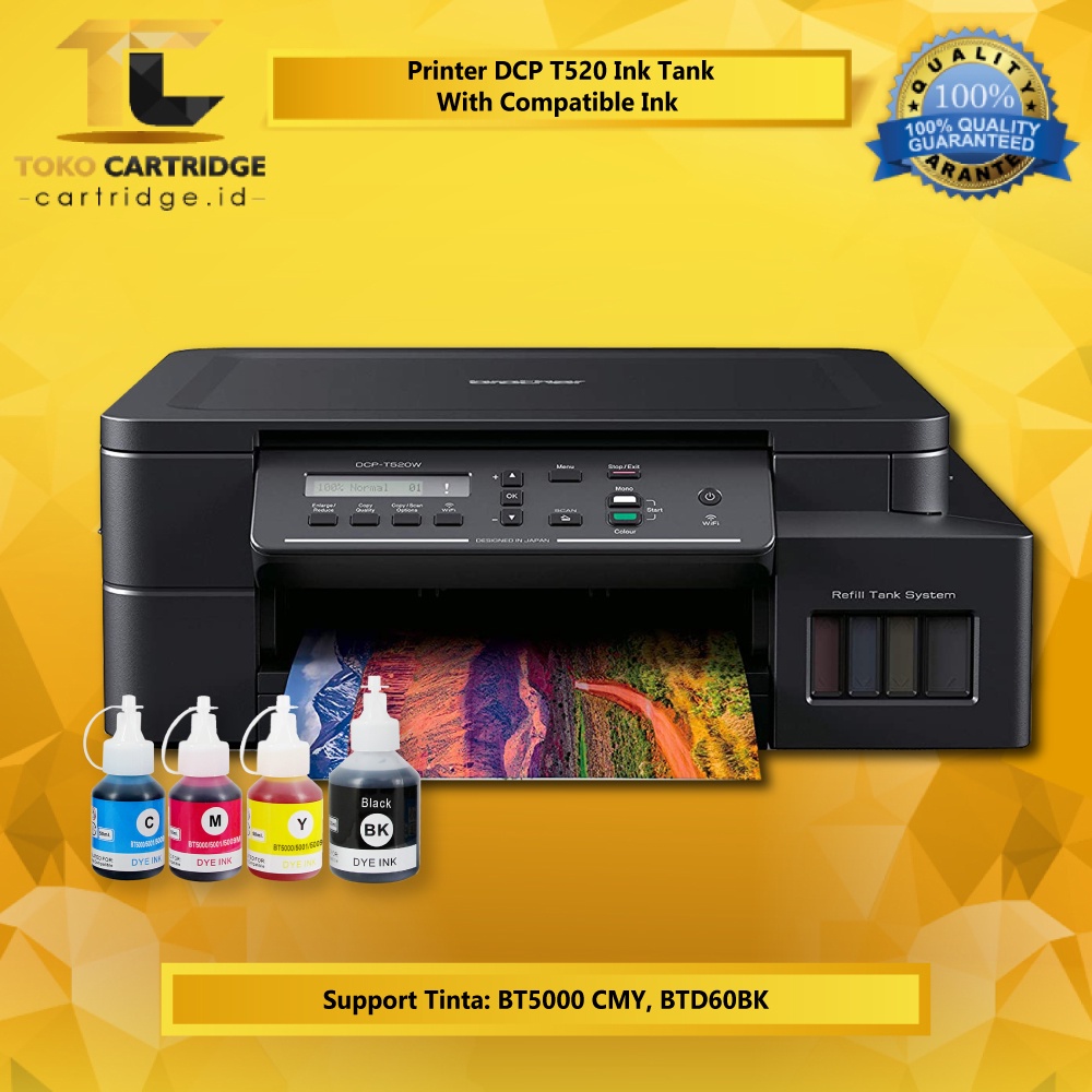 Printer Bro Ink Tank DCP-T520w Inktank DCP T520w T520 Print Scan Copy Wifi multifunction