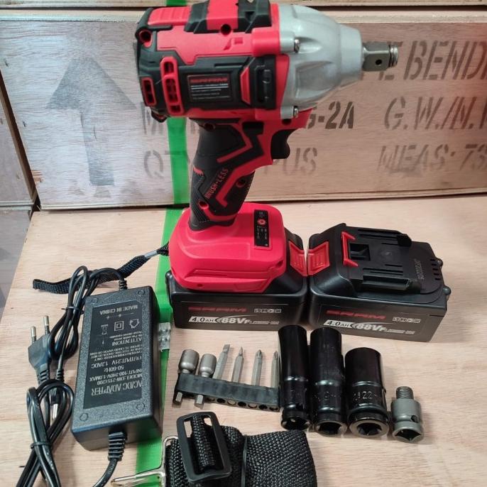 CORDLESS IMPACT WRENCH SRAM BRUSHLESS 88V 4.0AH, (JLD,VRILL,INGCO)