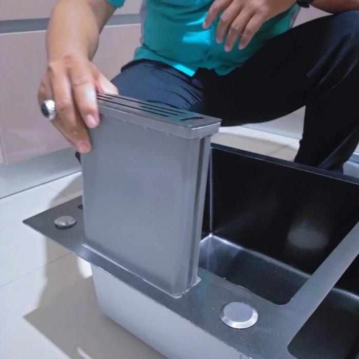 Kitchen Sink 8245 black model bolzano paket lengkap