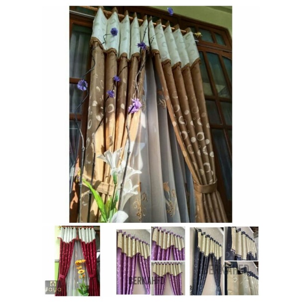 Gorden Polkadot Poni Tempel  Terbaru Ruang Tamu Gorden Motif Polkadot Minimalis Hordeng Jendela Rumb