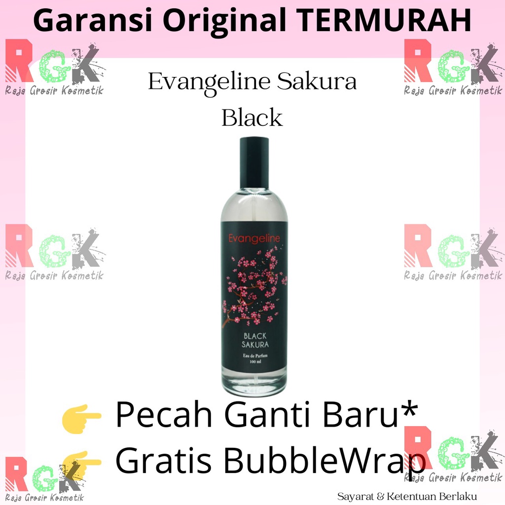 Parfum Evangeline Black Sakura Black 100ml Eau De Parfum Minyak Wangi Farfum Wanita Cewek Perempuan 
