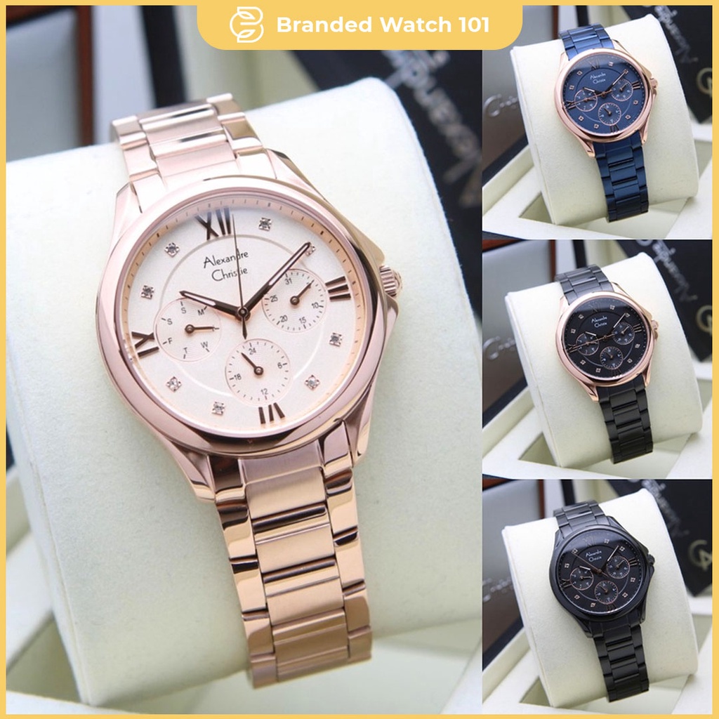 ORIGINAL Jam Tangan Wanita Alexandre Christie AC 2719 / AC2719 / 2719 Garansi Resmi 1 Tahun, Stainless