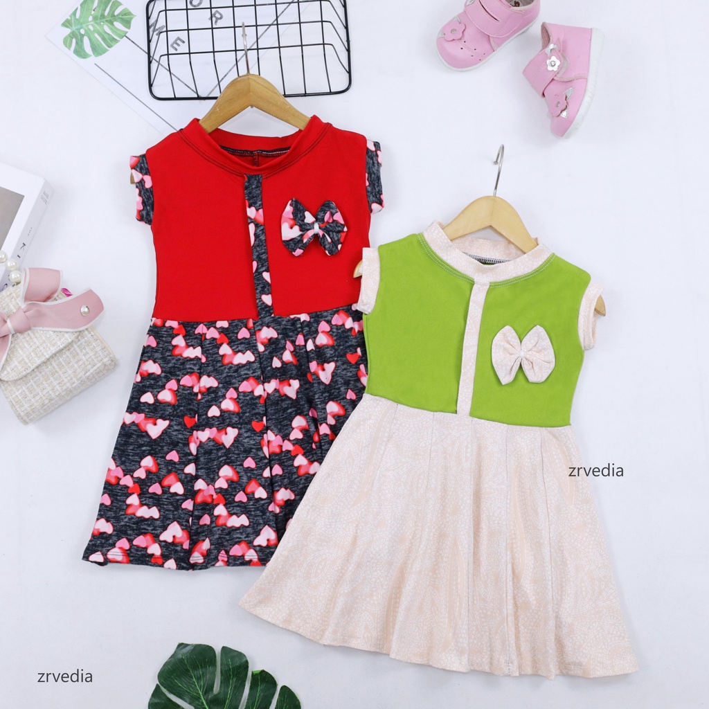 Dress Bilqis uk 2-3 Thn / Dres Perempuan Yukensi Murah Grosir Baju Anak Pakaian Harian Gaun Pesta