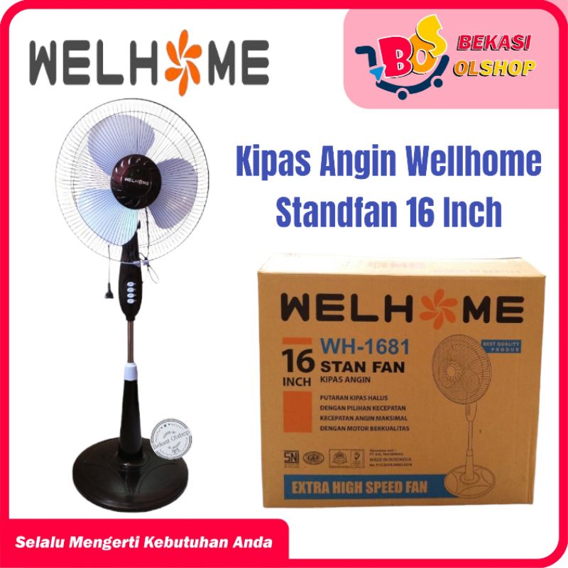 KIPAS ANGIN BERDIRI 16 INCH / STANDFAN 16 INCH WELLHOME 1681