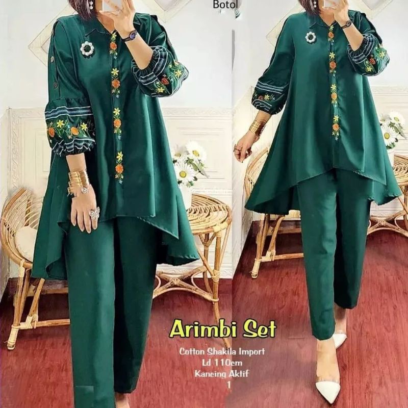 Setelan Wanita Arimbi One Set Wanita Kekinian By Marshella