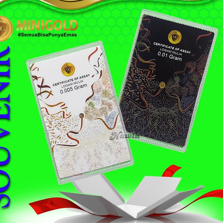 ㅍ Minigold Souvenir Series 0.005 gr - Logam Mulia 24 Karat 0.01 gr マ