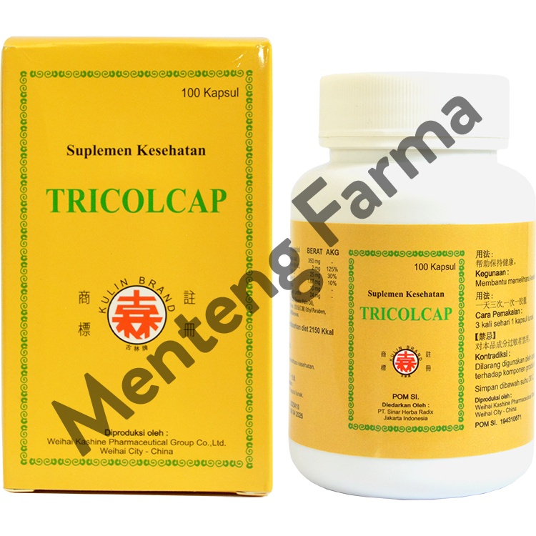 Tricolcap Anti Cholesterol &amp; Triglyceride Strong Capsule - 100 Kapsul