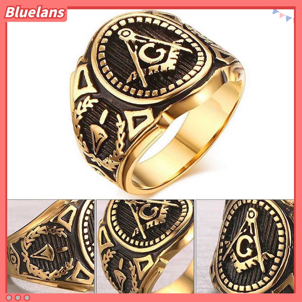 Cincin Bahan Alloy Gaya Vintage Punk Untuk Pria