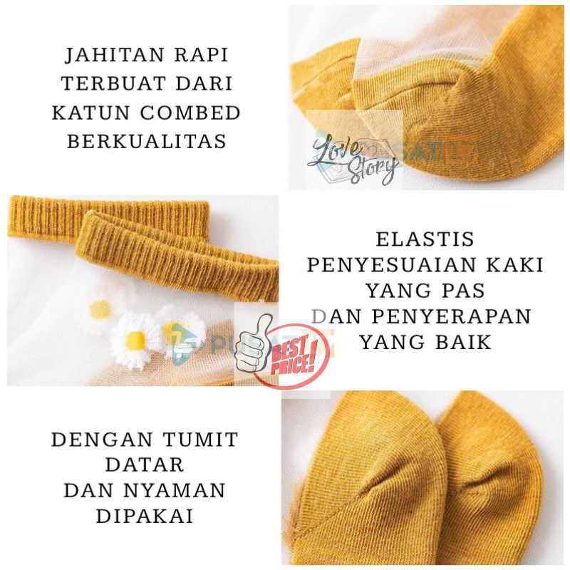 KAOS KAKI TRANSPARAN - WANITA PENDEK KOREA / KAOS KAKI FASHION