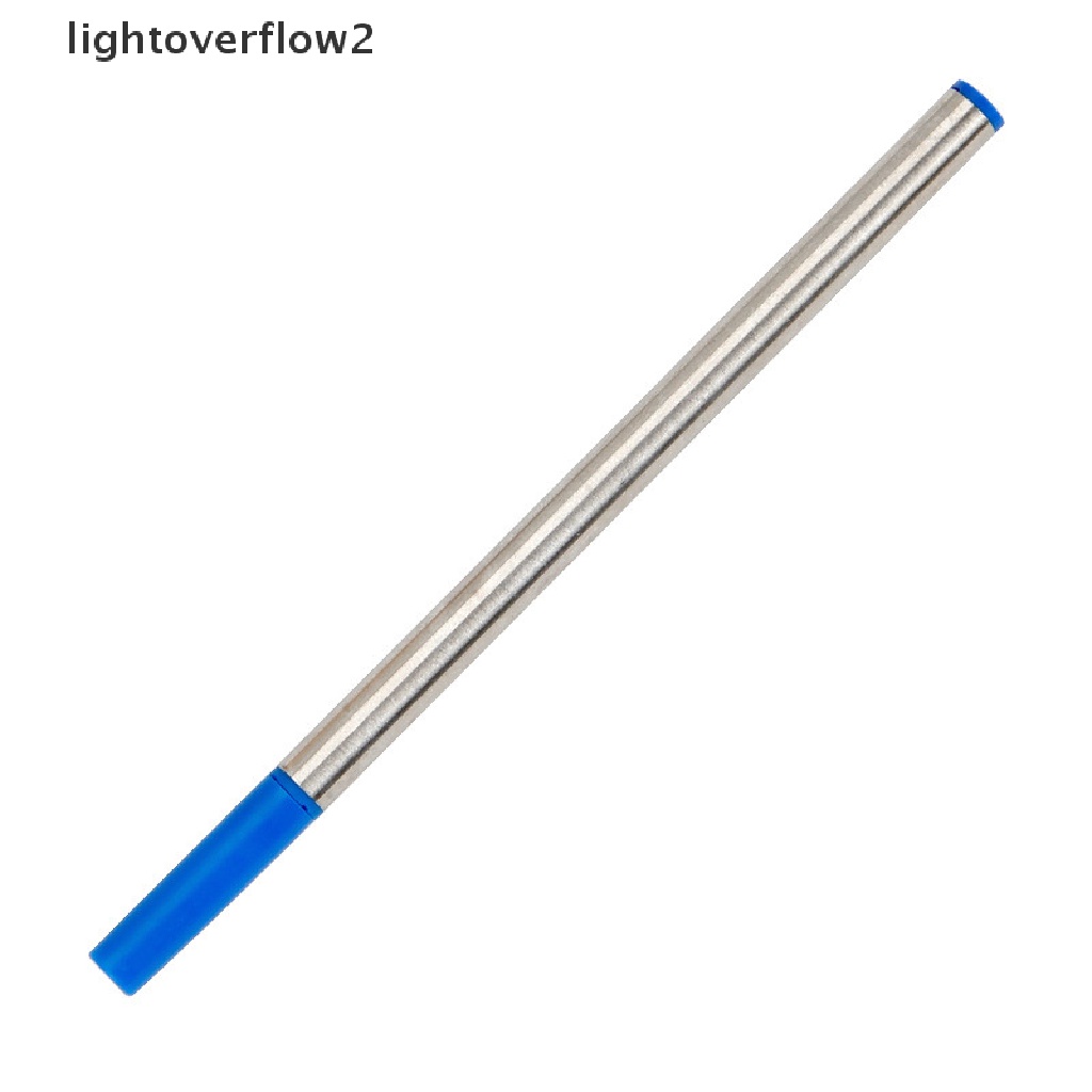 (lightoverflow2) 5pcs Refill Pulpen Tinta Gel Biru Bahan Metal