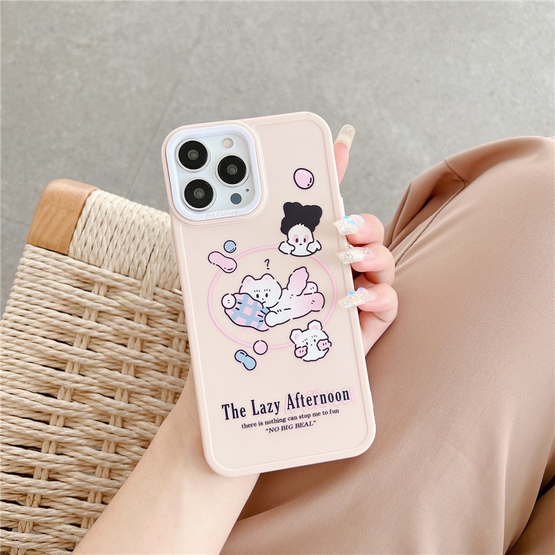 Soft Case Silikon TPU Motif Kartun Anjing Warna Permen Untuk IPhone 14 13 12 11 Pro Max