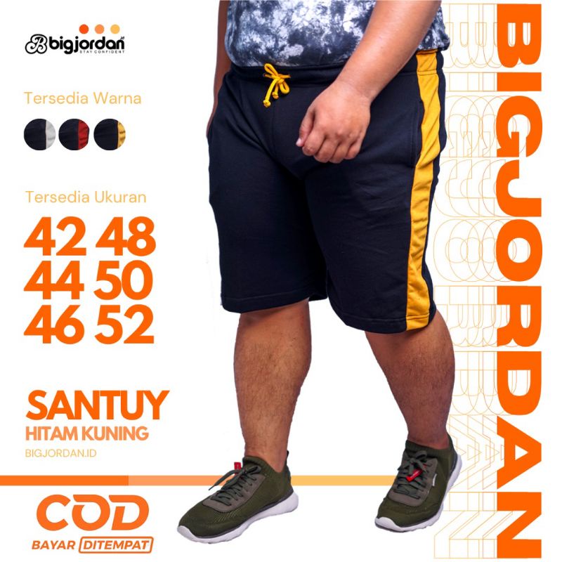 BIG JORDAN Celana Kolor  Jumbo Pria Big Size xxxl xxxxl xxxxxl Celana Training Pendek Oversize 48 46