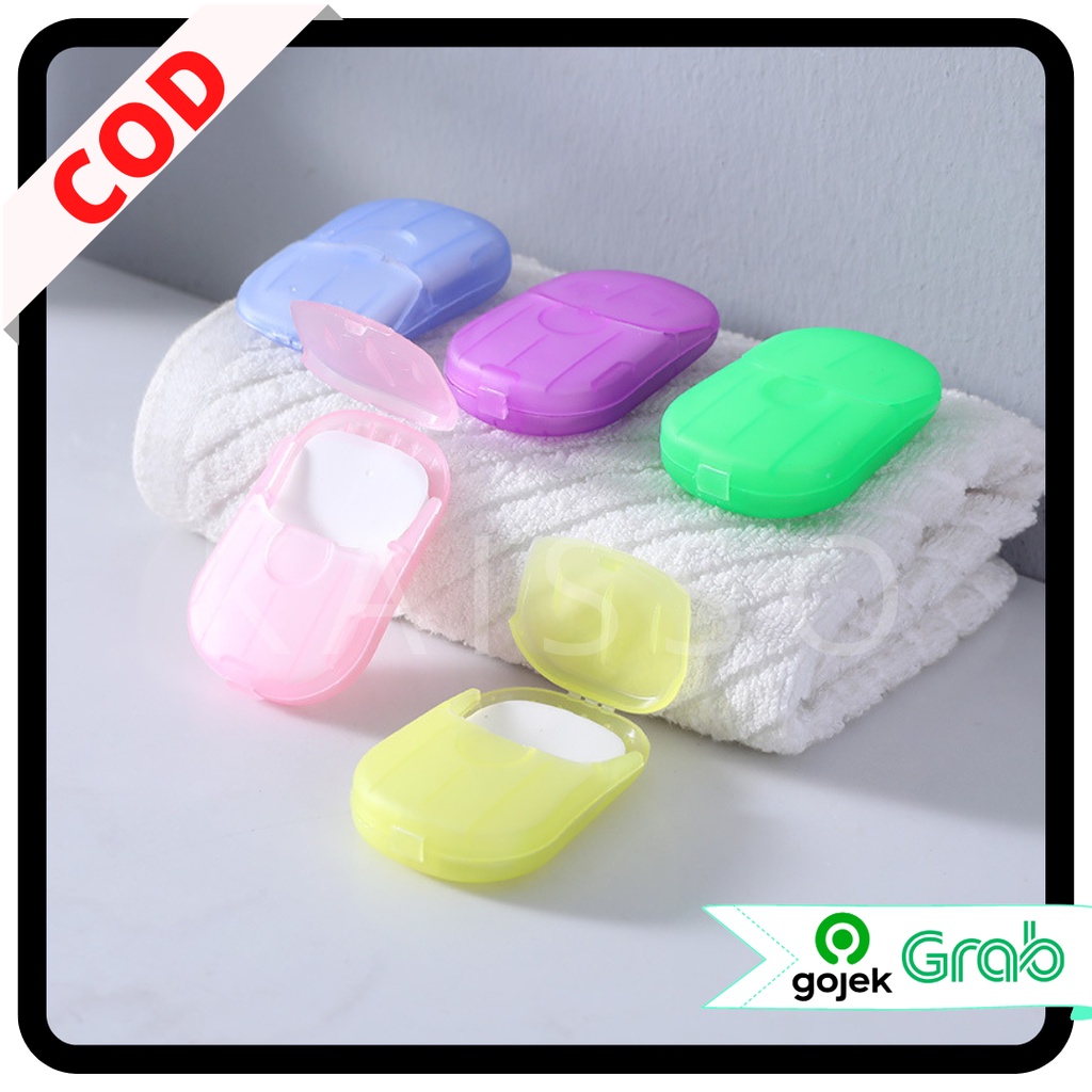 KAISSO - [ ISI 20 LEMBAR ] SABUN KERTAS ISI 20 SABUN CUCI TANGAN MINI SABUN CUCI TANGAN PORTABLE SABUN CUCI TRAVELING | DISPOSABLE HAND WASHING KERTAS | SABUN TRAVEL | PERLENGKAPAN TRAVEL