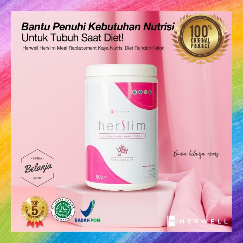Susu Suplemen Makanan Diet Rendah Kalori Herwell Herslim Original