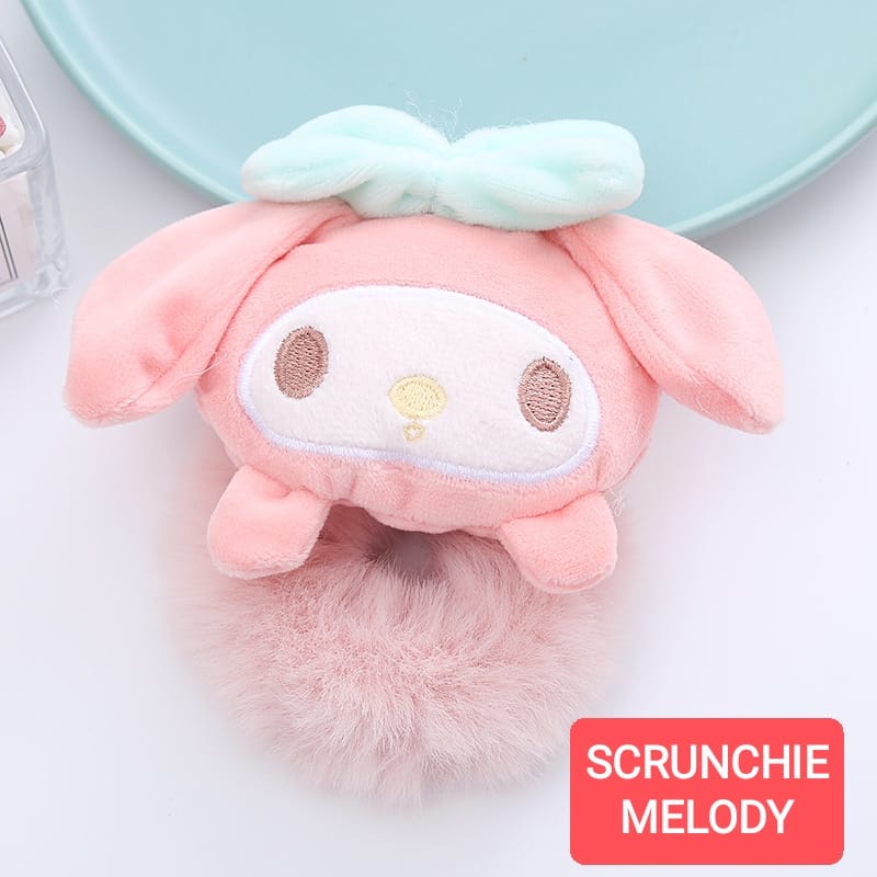 BAJUKIDDIE SCRUNCHIE SANRIO AKSESORIS FASHION KARET RAMBUT KAWAII LUCU KOREA IMPORT