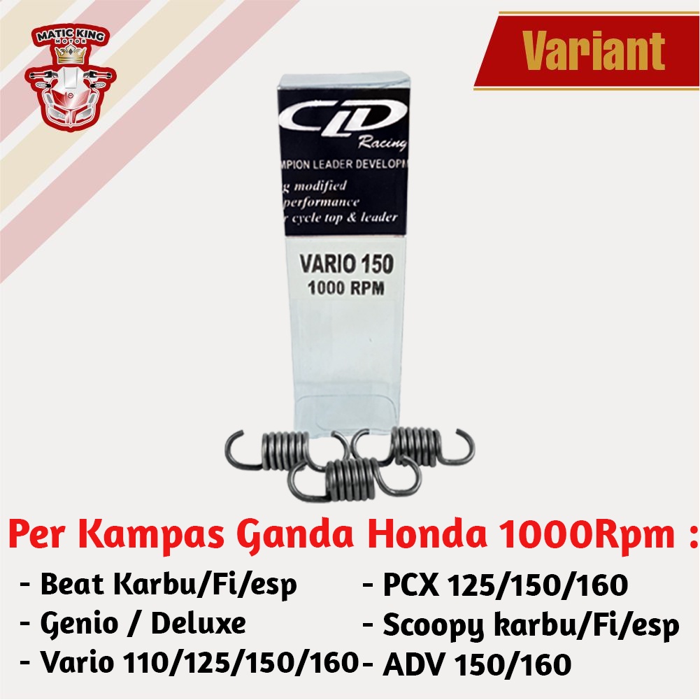 Per sentrik Kampas Ganda Kopling Vario 150 125 PCX Genio Beat Fi ESP 1000 rpm CLD