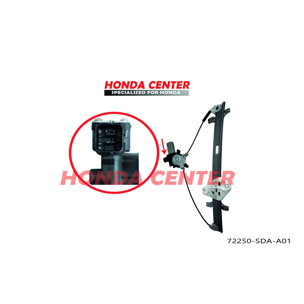 motor dinamo regulator power window jendela kaca pintu depan belakang kiri kanan  accord cm5 2003 2004 2005 2006 2007