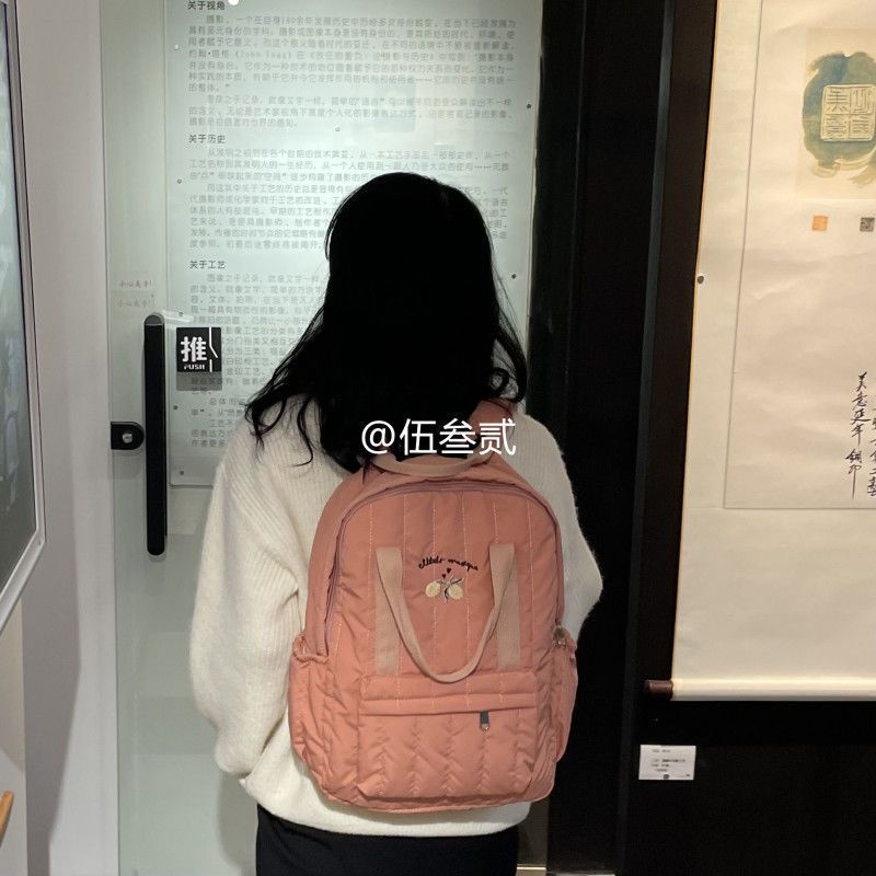 ransel mini murah tas ransel sekolah wanita korea tas ransel sekolah cewek ☃Sera Sera diimpor disesuaikan niche tas sekolah bordir ceri lembut fufu siswa ransel gadis ransel harian