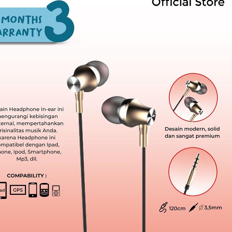 Rekomendasi Soundplus - Coolpad X Soundplus  / In-ear Earphone / Deep Bass