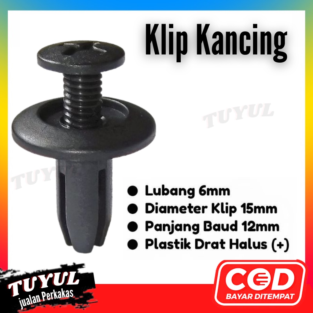 Clip Baut Rivet Kancing bemper Mobil Motor Universal