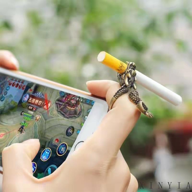 【COD】Cincin holder Rokok Desain Naga Gaya retro Kreatif Untuk Hadiah