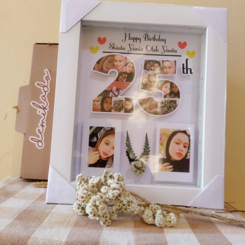 Jual Kado Ulang Tahun ,/ Wisuda / Anniversary (Frame 3D 20x20 CM Kolase ...