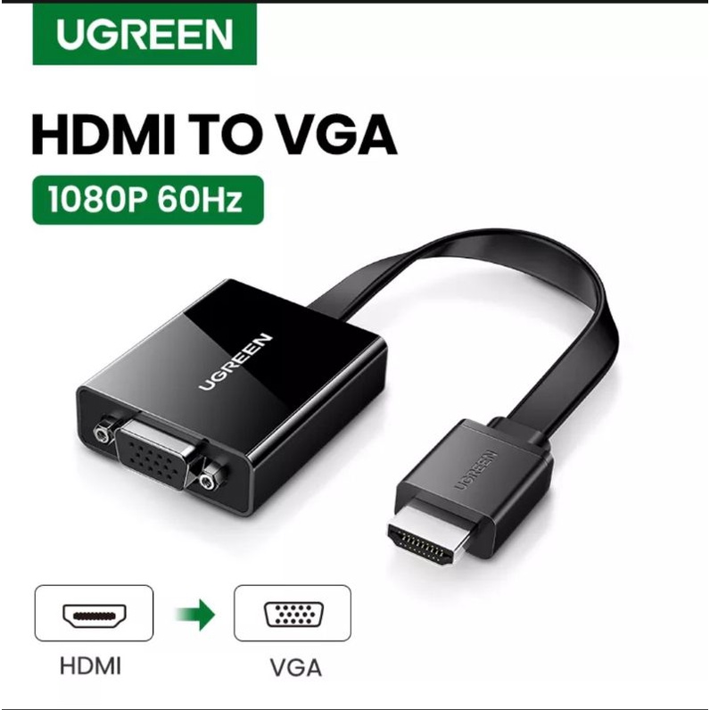 Ugreen Converter Vga to Hdmi Display for Laptop PC Proyektor Original