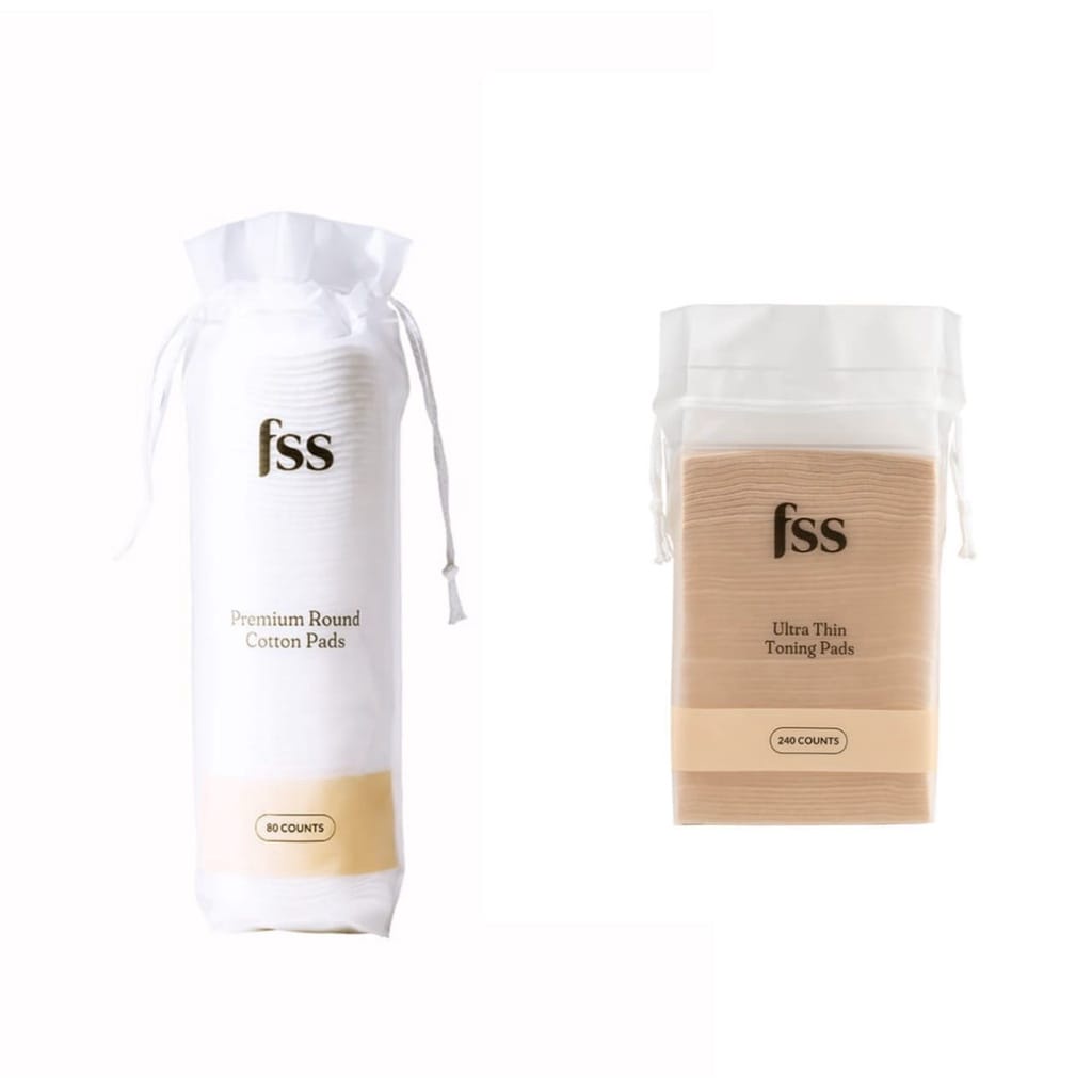 For Skin's Sake FSS Premium Round Cotton Pads | Ultra Thin Toning Pads
