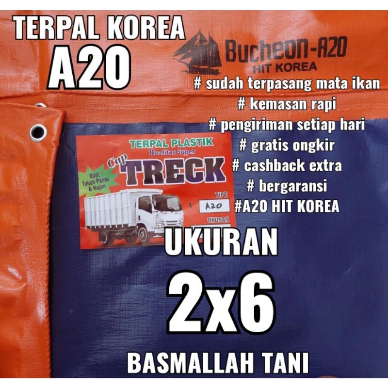 Terpal Korea A20 Ukuran 2x6 meter cap TRECK