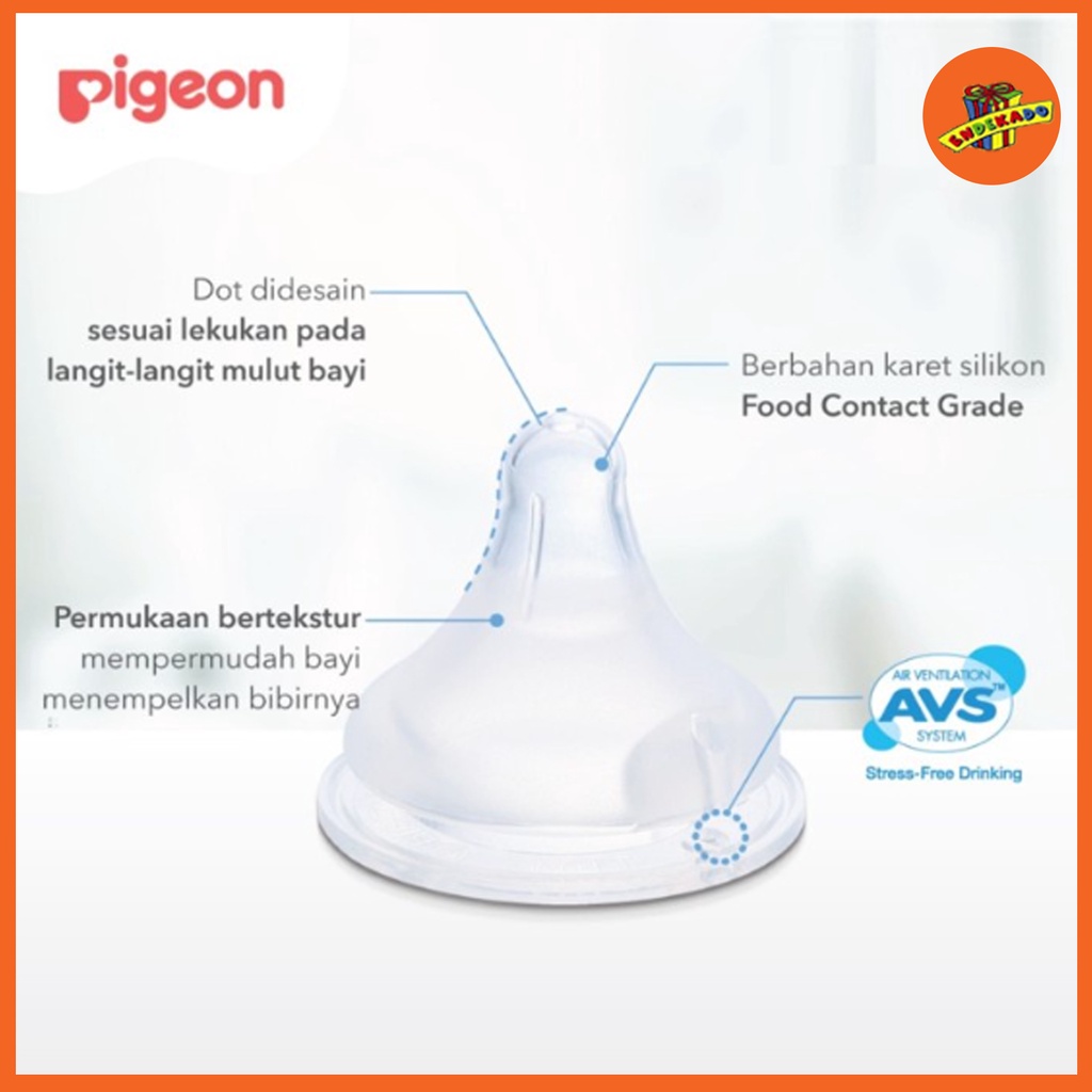 Pigeon Dot Soft Touch Peristaltic Plus Nipple isi 2 M/L