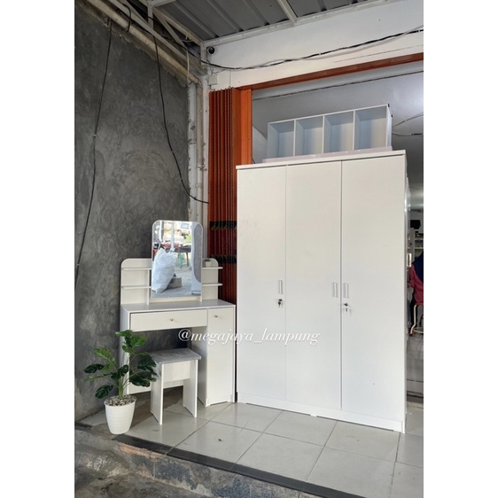 megajaya furniture set lemari paket aruna meja rias kaca sliding