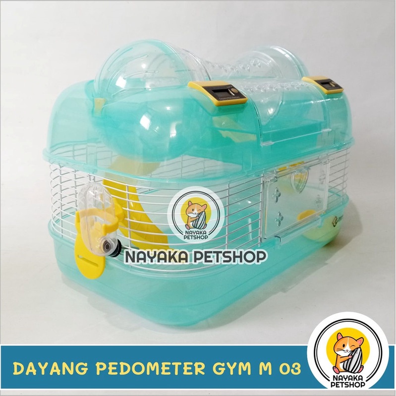 Kandang Hamster SULTAN PREMIUM Tingkat 2 Lantai Dayang Pedometer Gym Cage M03 M 03