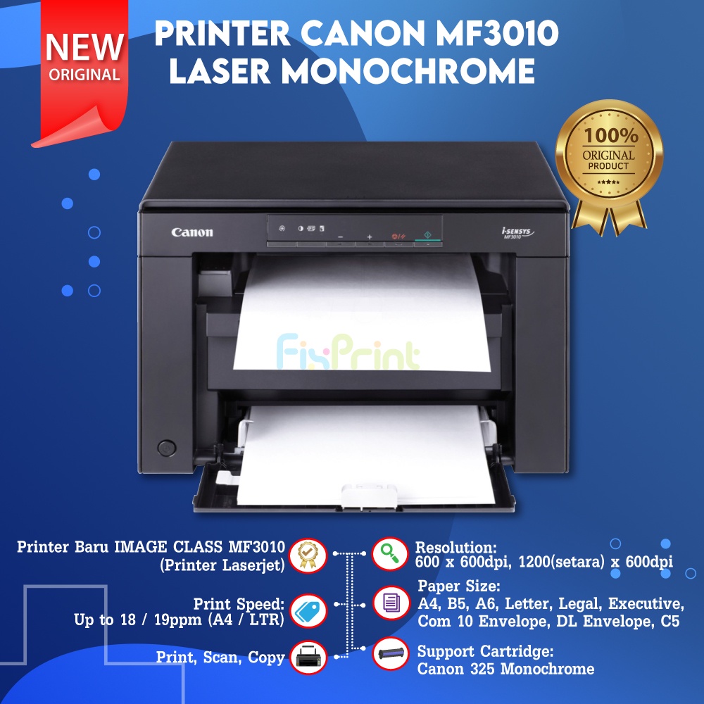 Jual Printer Laser Canon ImageClass MF3010 MF-3010 Monochrome Print