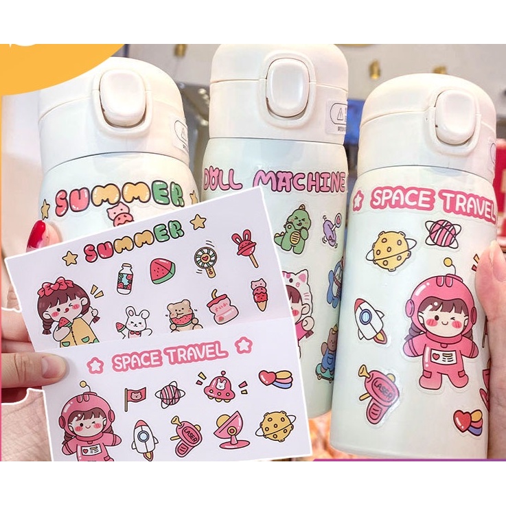 

Sticker Karakter Lucu Motif Wanita Korea Stiker Aesthetic Botol Cup Ponsel Serbaguna STC03