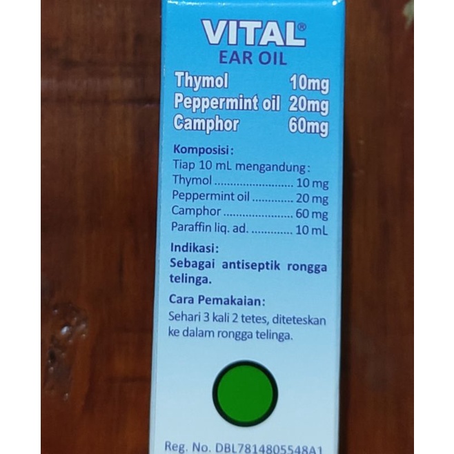 Vital Obat Tetes Telinga / Mengencerkan Kotoran Telinga/ Mengobati Telinga Sakit