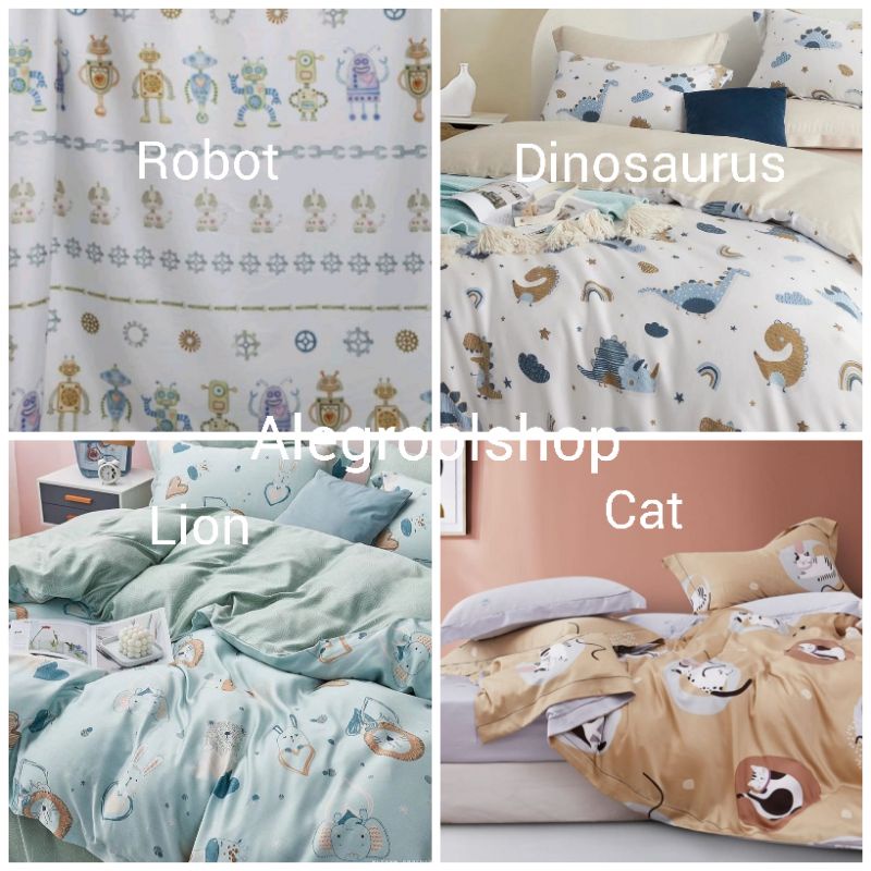 BYAK MOTIF ANAK!! SPREI SUTRA ORGANIK SERAT BAMBOO ORIGINAL TERMURAH