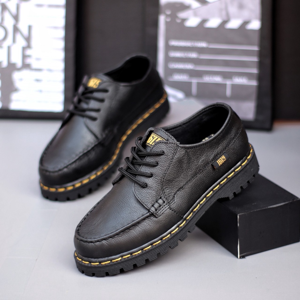 MOLK Sepatu Pria Low Boots Docmart Unisex Original Casual Formal Kerja Kantor Kulit Asli